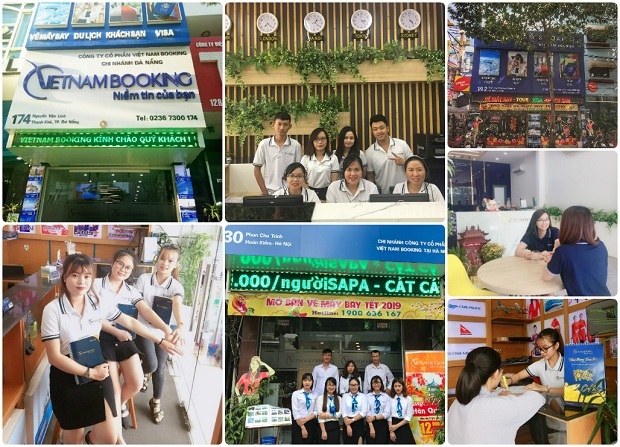 Phòng vé của Vietnam Booking tại Hà Nội, Tp.HCM và Đà Nẵng